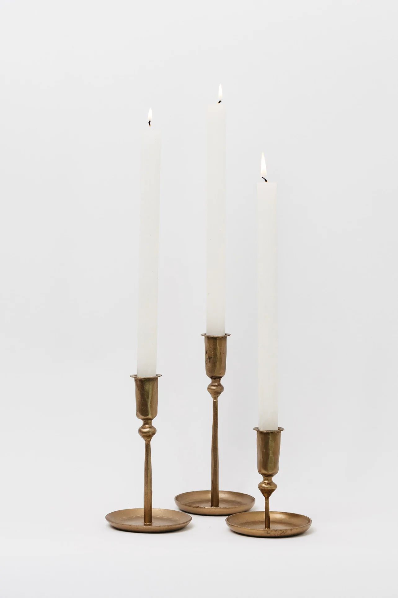 Valeria Candlestick - Brass - 3 Sizes | THELIFESTYLEDCO