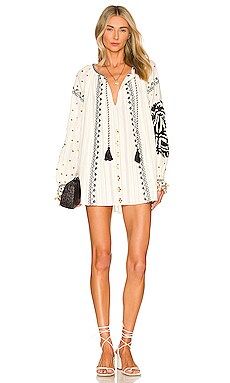 Free People Tallie Embroidered Tunic in Ivory Combo from Revolve.com | Revolve Clothing (Global)