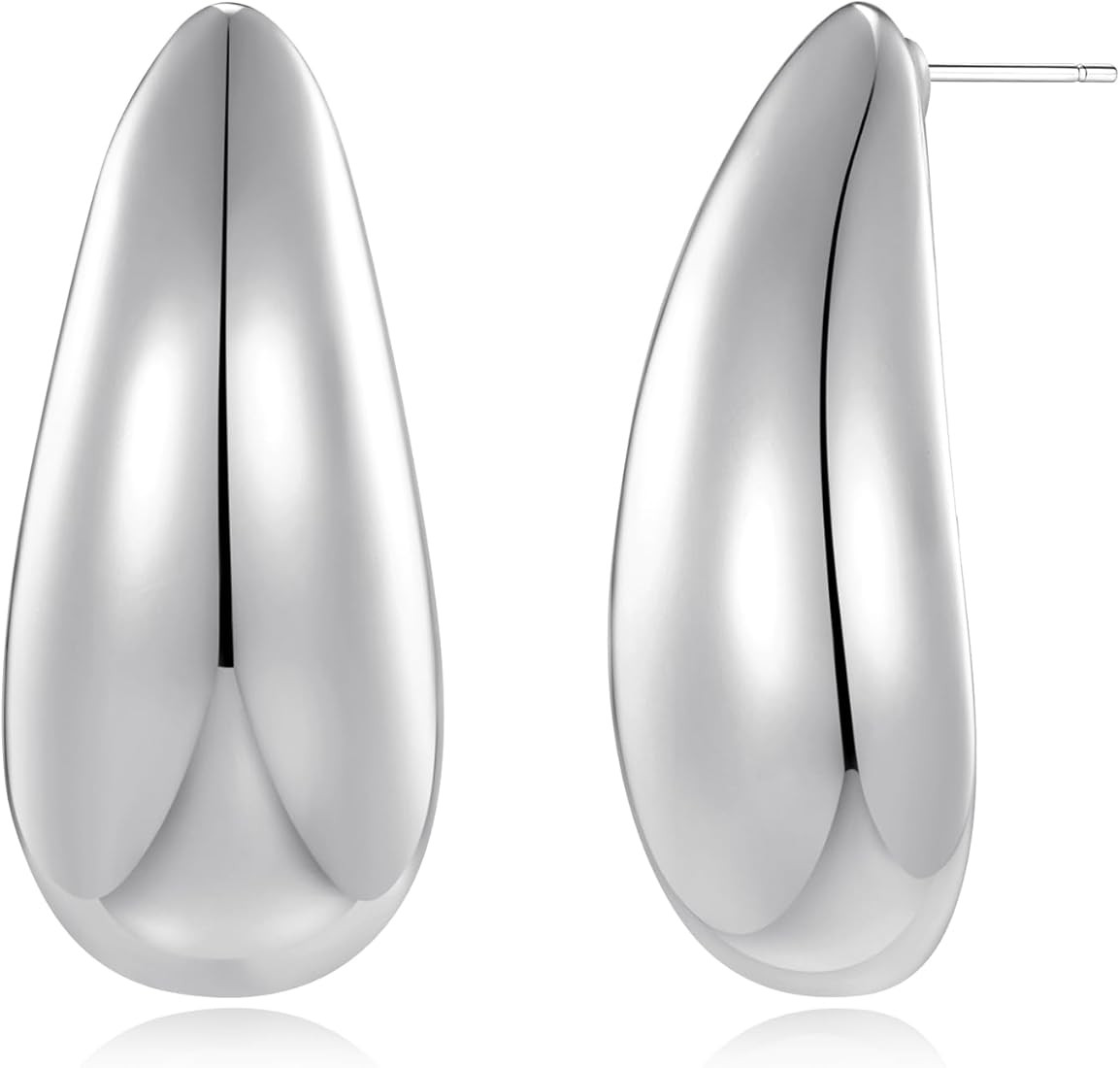 Long Waterdrop Earrings for Women Polished Droplet Earrings,Gold & Silver | Amazon (CA)
