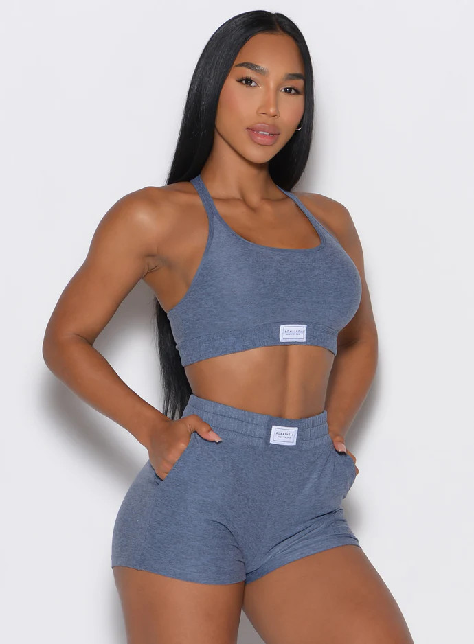 Black Comfortable Racerback Lounge Bra | Bombshell Sportswear | Bombshell Sportswear