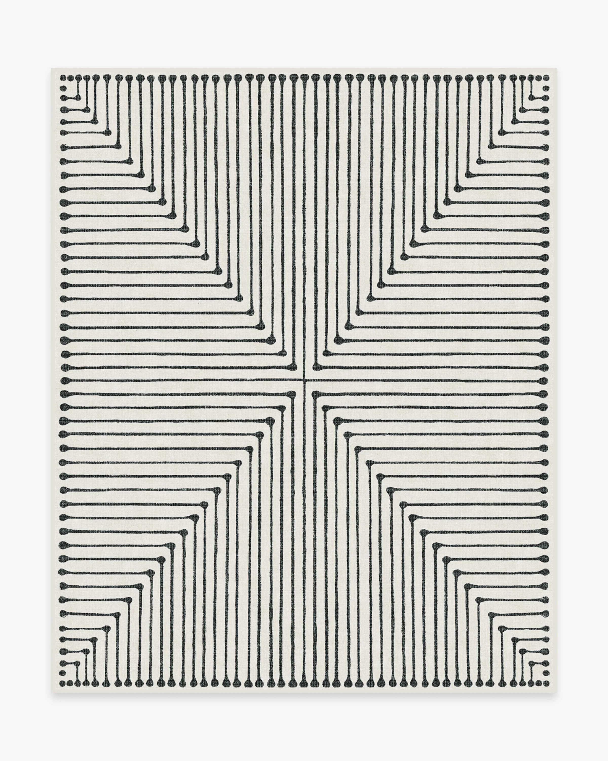 Jonathan Adler Inkdrop Black & Ivory Tufted Rug | Ruggable