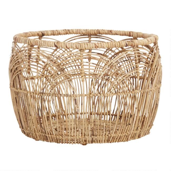 Large Natural Rattan Eve Basket | World Market