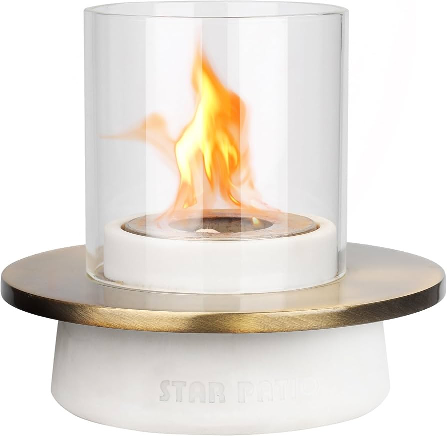 STAR PATIO Tabletop Fire Pit - Fire Bowl with Metal Plate, Small Fire Pit, Unique Design Mini Per... | Amazon (US)