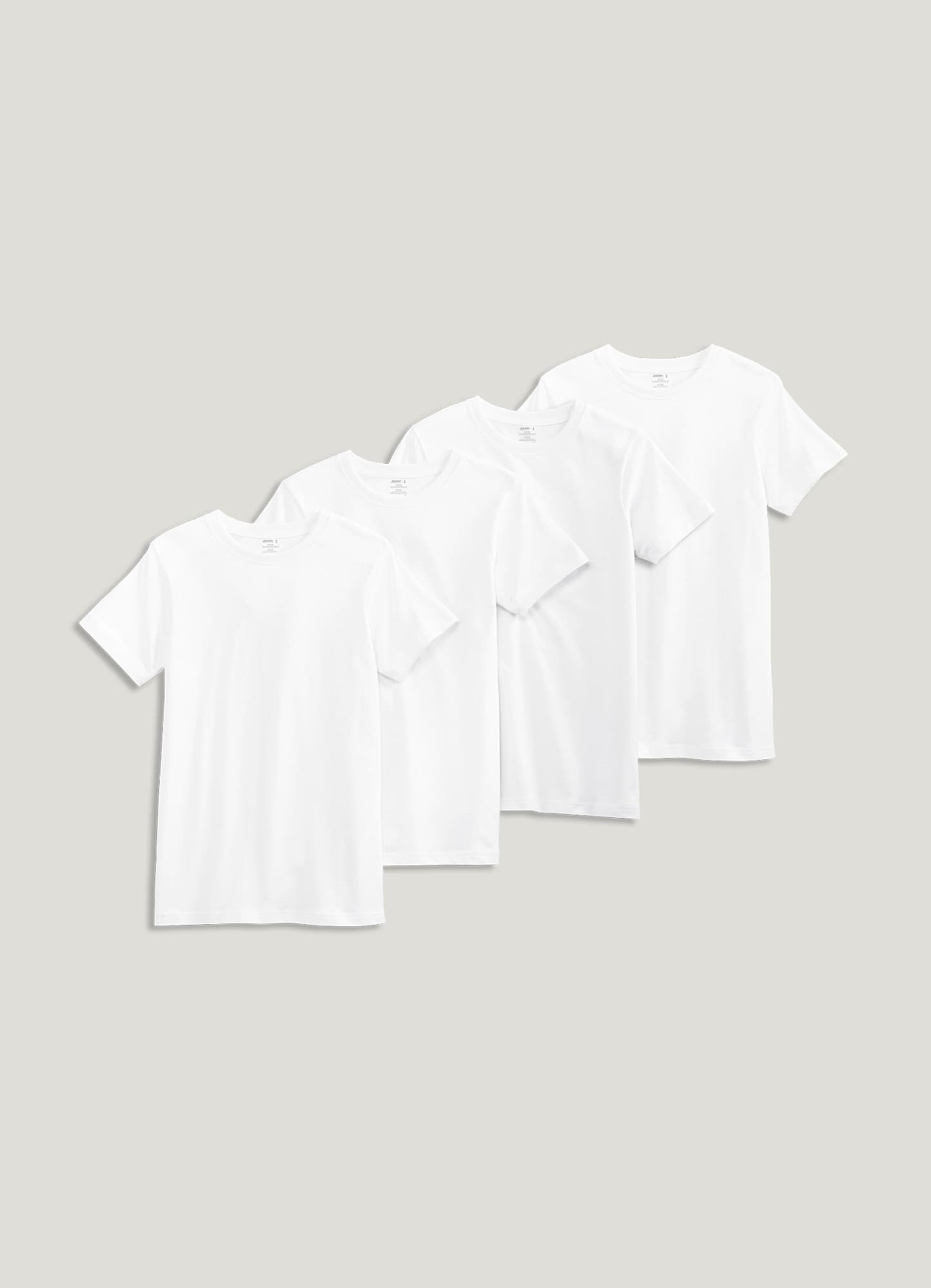 Jockey Boys' 100% Cotton Crew Neck T-Shirt - 4 Pack | Jockey
