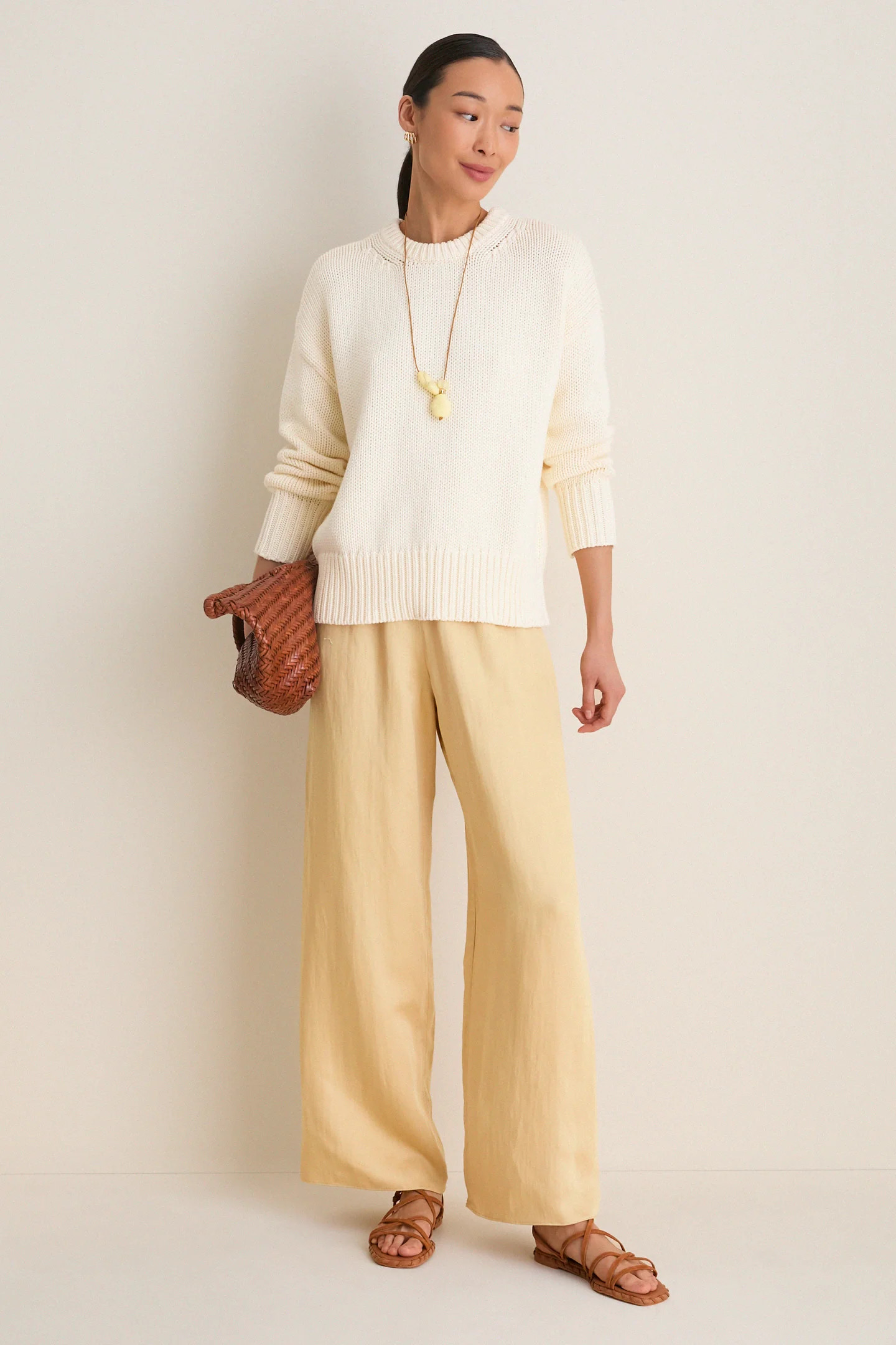 Ivory Cotton Cliff Crewneck | Tuckernuck (US)