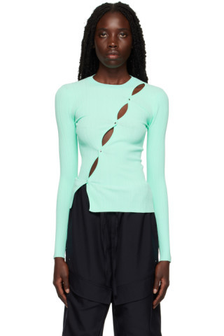 Paris Georgia - SSENSE Exclusive Blue Lola Long Sleeve T-Shirt | SSENSE