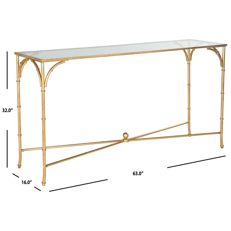 Hailey 63'' Glass Top Console Table | Wayfair North America
