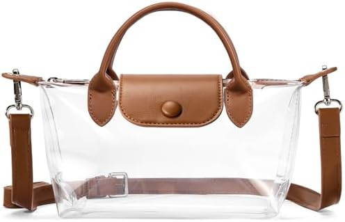 BOSTANTEN Small Clear Bag for Stadium Approved Crossbody Purse for Events | Waterproof PVC, See T... | Amazon (US)