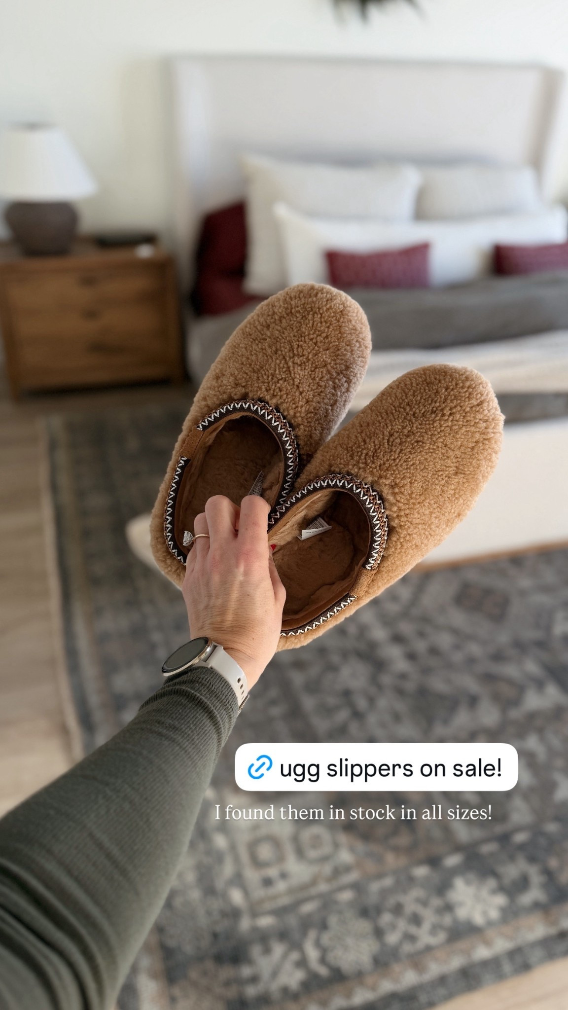 Ugg Tasman Maxi Curly Flats on sale in brown and cream! Almost 35% off! You know I love my slippers and just picked these up to wear at home. So soft and cozy. Most sites are sold out but I found them in stock in all sizes! Also linked a similar, budget friendly slipper  

#LTKHoliday #LTKSaleAlert #LTKGiftGuide