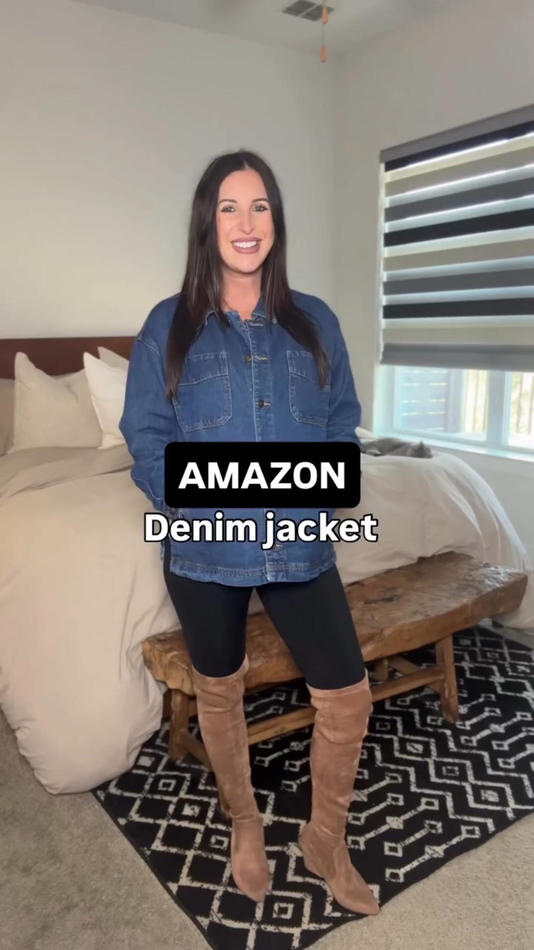 You can’t go wrong with a good oversized denim jacket! 
Comment for the outfit details. 🩷
#amazonfashion #amazonfinds #affordablefashion #womensfashion #fashionfinds #amazonstyle #maternitystyle #maternityfashion #dressthebump #pregnancystyle @amazonfashion #fallstyle #fallseason #fallfashiontrends #falloutfit