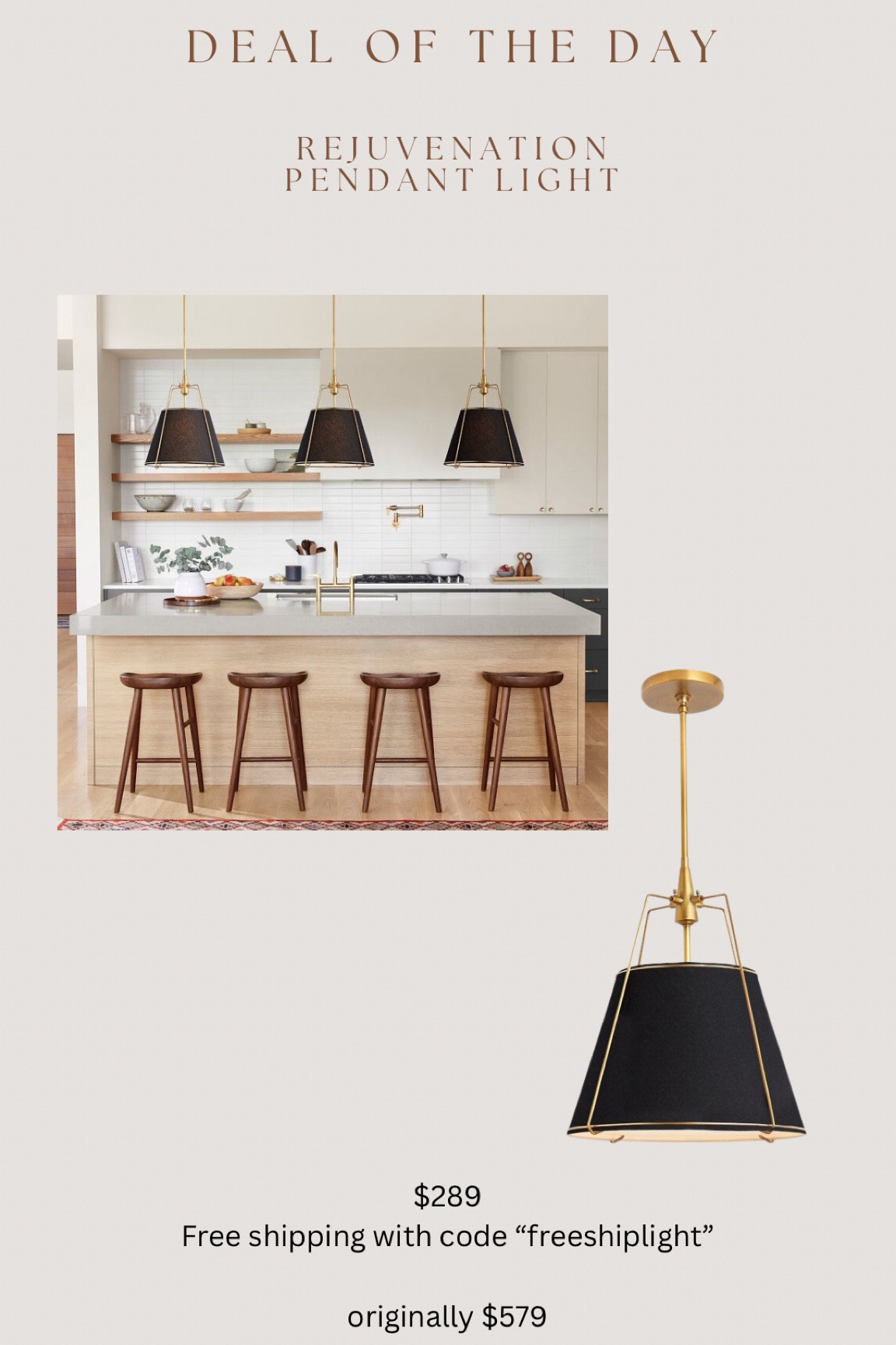 One of the most popular designer pendant lights is 50% off and free shipping right now!!! Such a rare sale for reformation 🙌🏻

#LTKStyleTip #LTKHome #LTKSaleAlert