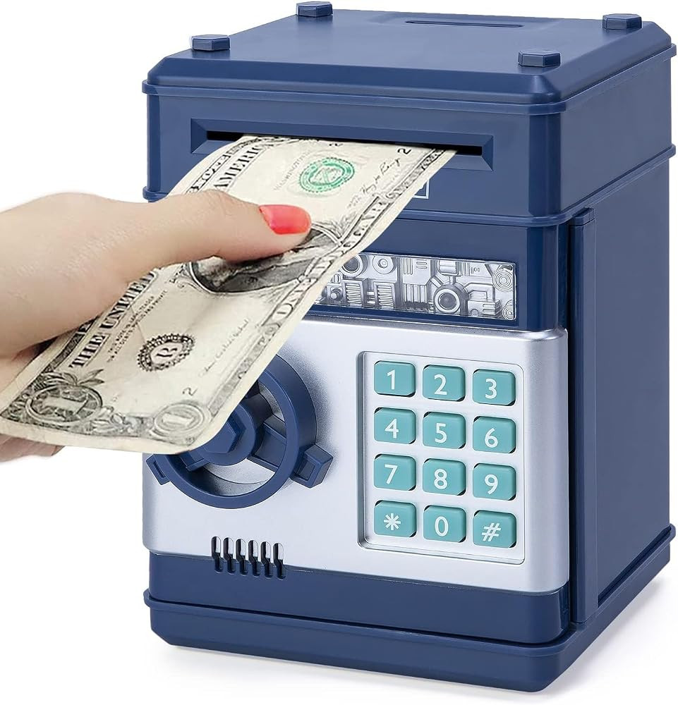 Refasy Piggy Bank Cash Coin Can ATM Bank Electronic Coin Money Bank for Kids Age 3-12, Money Savi... | Amazon (US)