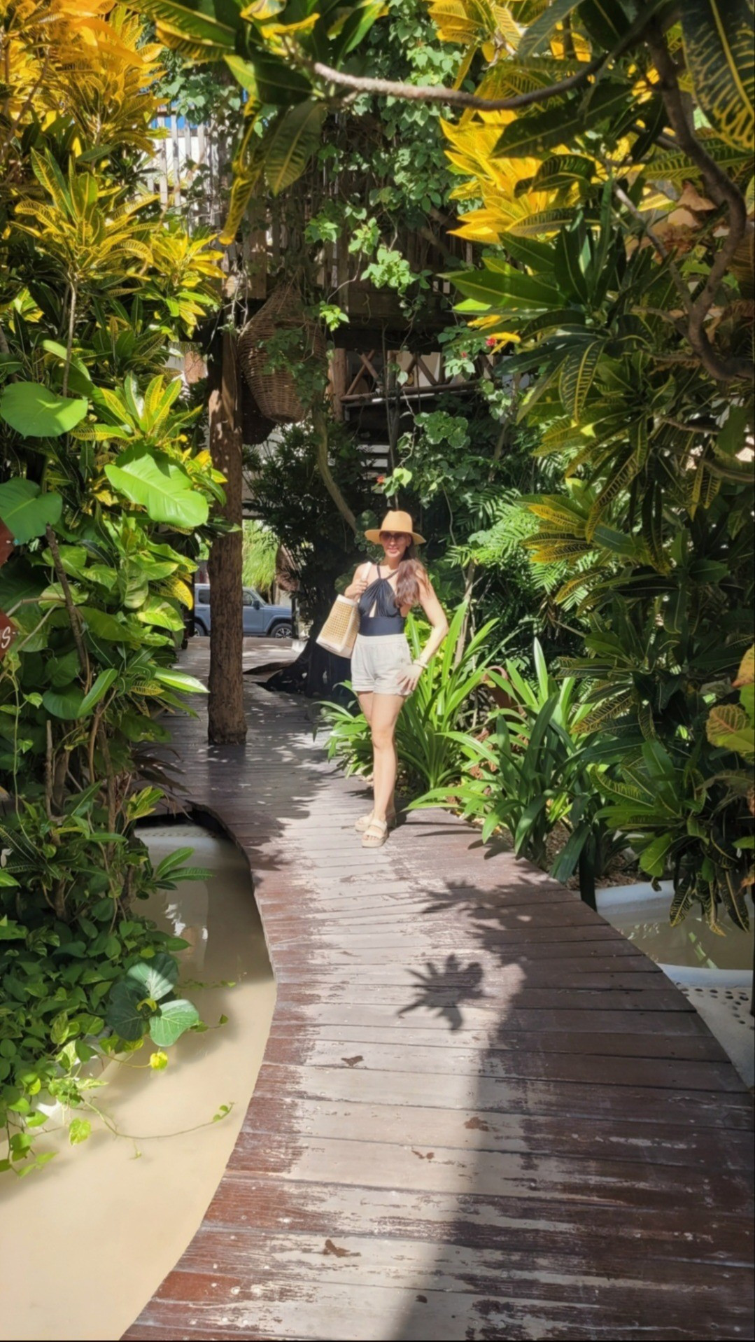 Mahahual, Costa Maya 🌴This beach town was so laid-back and beautiful — warm water, palm trees, and the kind of vibe where you want an easy, breezy outfit that still feels pulled together.I wore my black one-piece swimsuit as a top with linen shorts, a straw hat for sun protection, and comfy platform sandals for walking the boardwalk. Simple, breathable, and perfect for a beach club day with lunch + wandering.Linked my outfit staples I packed for our Western Caribbean cruise ✨#cruiseportday #costamaya #beachdaystyle #cruiseoutfits #ltktravel #vacationstyle

#LTKootd #LTKOver40