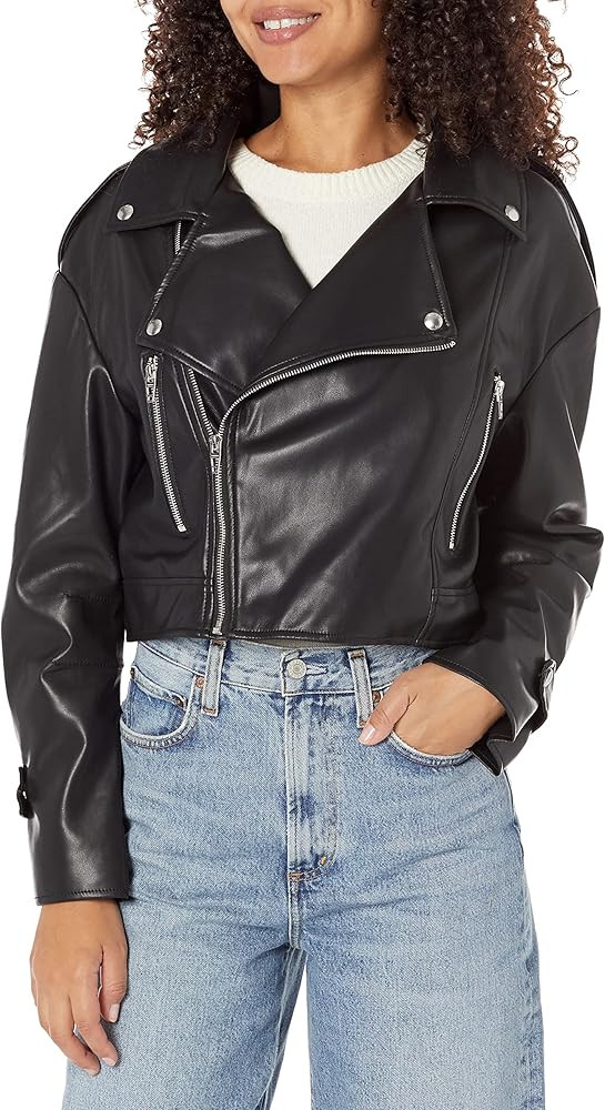 [BLANKNYC] Womens Vegan Leather Moto Jacket | Amazon (US)