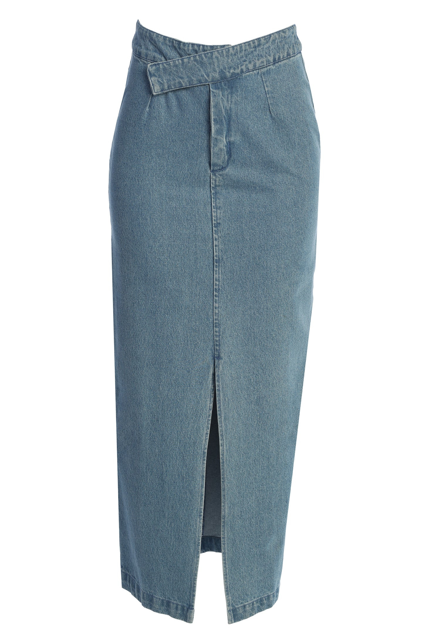 Medium Wash Adana Denim Skirt | JLUXLABEL