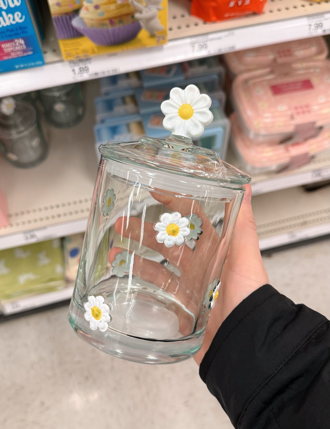 $5 glass Daisy jar 

#LTKSeasonal #LTKHome #LTKdayinmylife