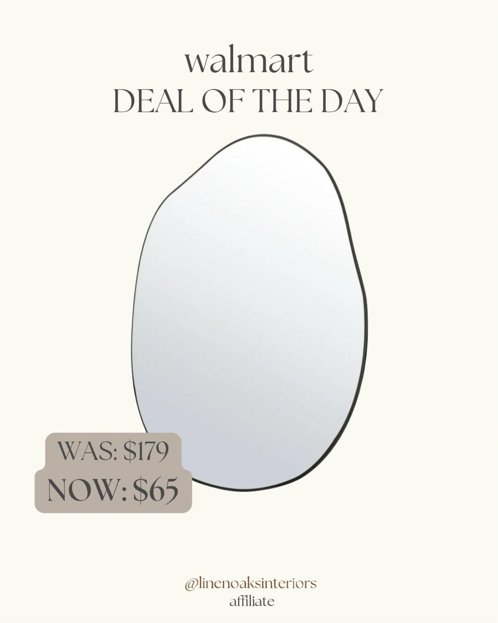 Loving this mirror with a little edging for uniqueness! I love adding in some less traditional pieces to draw your eyes to!

Walmart / price drop / sales / home decor / mirror 