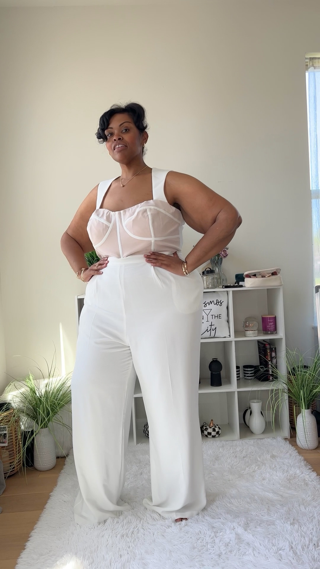 Summer Wedding Plus-Size Outfit Idea Jumpsuit 

Wearing Size 20

#LTKplussize #LTKover40 #LTKmidsize