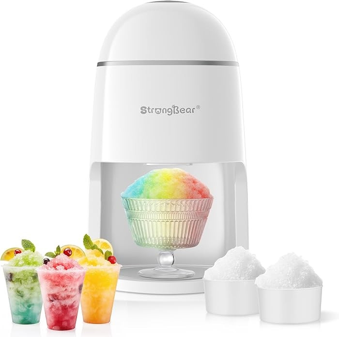 StrongBear Snow Cone Shaved Ice Machine, Electric Ice Shaver Slushie Machine, Snowcone Maker for ... | Amazon (US)