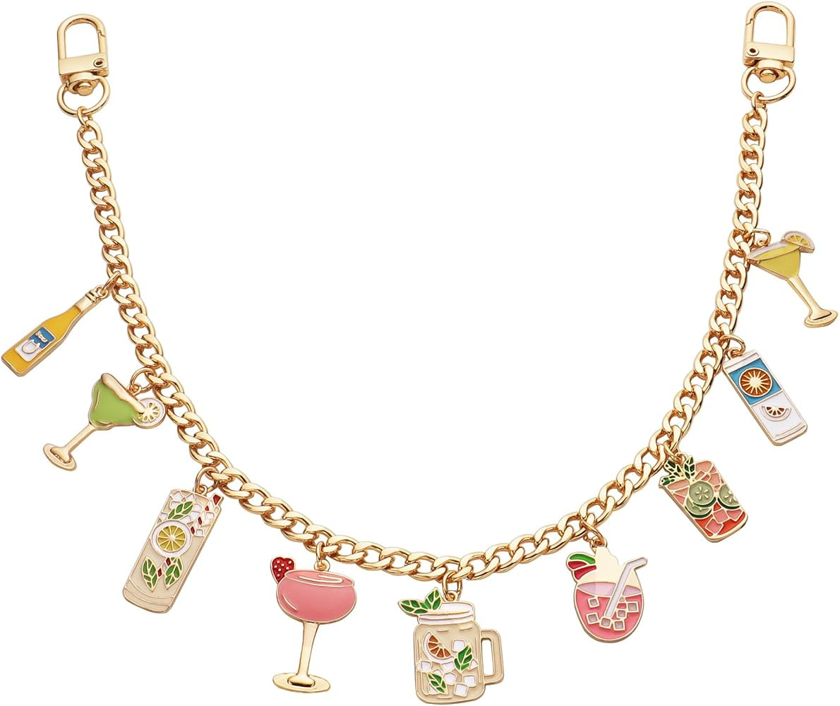 Gold Plated Fruit Juice Purse Charm Chain for Handbag,Handbag Charms Decorations for Women, | Amazon (US)