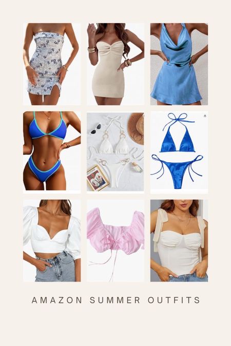 Amazon summer outfits
•mini dresses , bikinis , crop tops 

#LTKstyletip #LTKtravel #LTKSeasonal