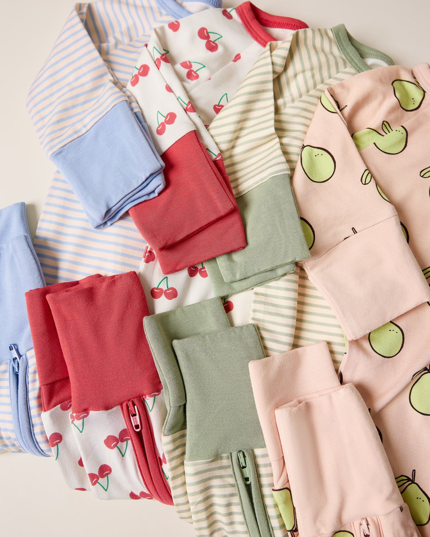 Bamboo Baby Pajamas | Sage Candy Stripe | Kindred Bravely | Kindred Bravely