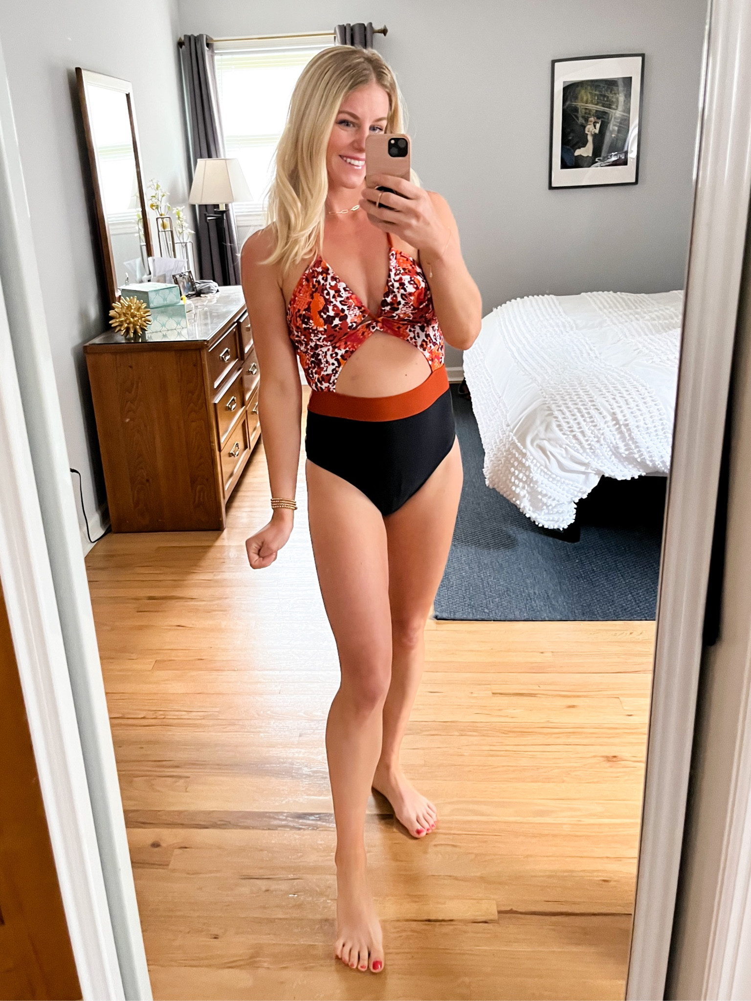 Cupshe 8th Birthday Be Me Collection x Brittany! Code Jacqueline15 saves on orders $65+  This one piece swimsuit is so fun! I love the prints and the cutouts. Wearing size small 

#onepiece #VacationStyle #Swimwear #BeachOutfit 

#LTKswim #LTKsalealert #LTKunder50