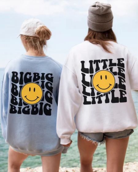 Big Little Sorority Sweatshirts | Big Little Reveal Shirts | Matching Sorority Sweatshirts | Oversized Back Design Sorority Sweatshirt

