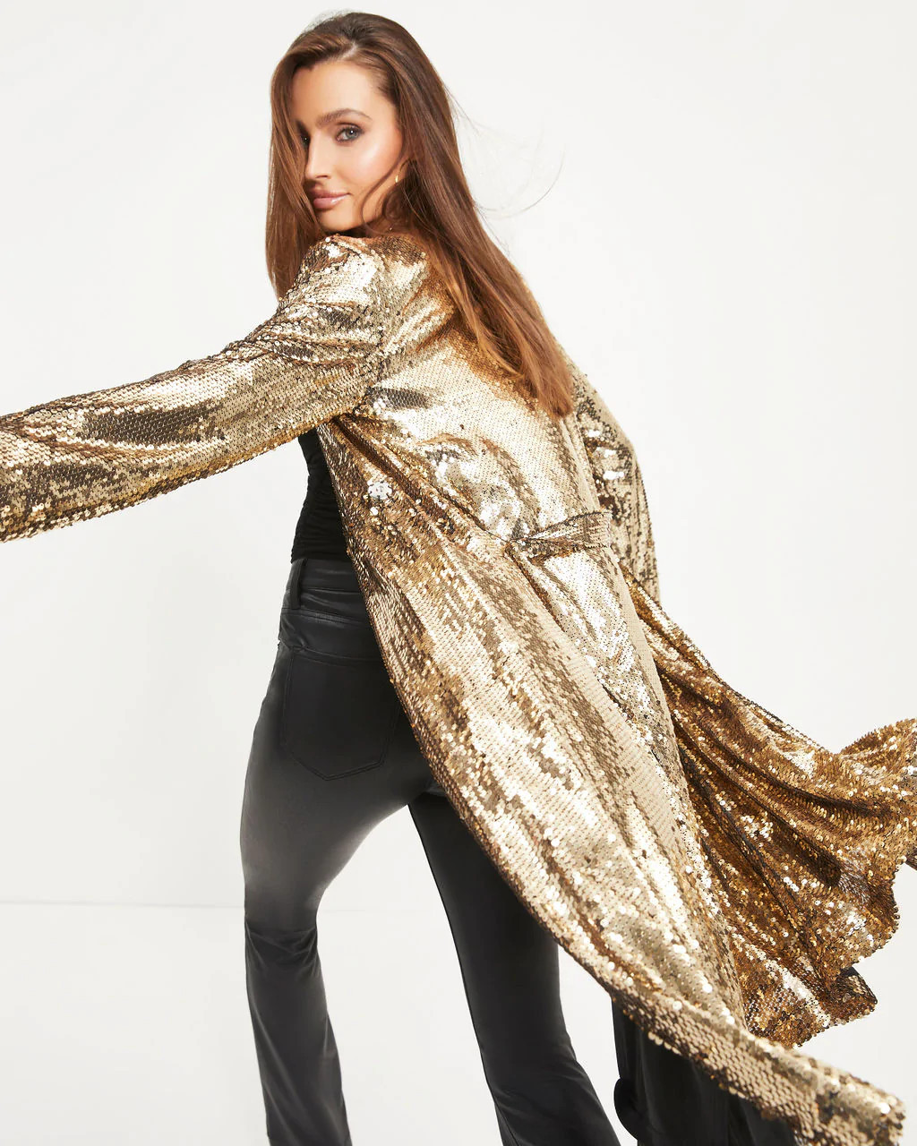 Look This Way Sequin Duster - Gold | VICI