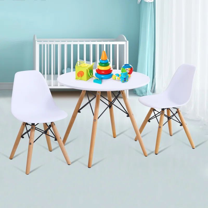 Adelais Kids 3 Piece Play Or Activity Table and Chair Set | Wayfair North America