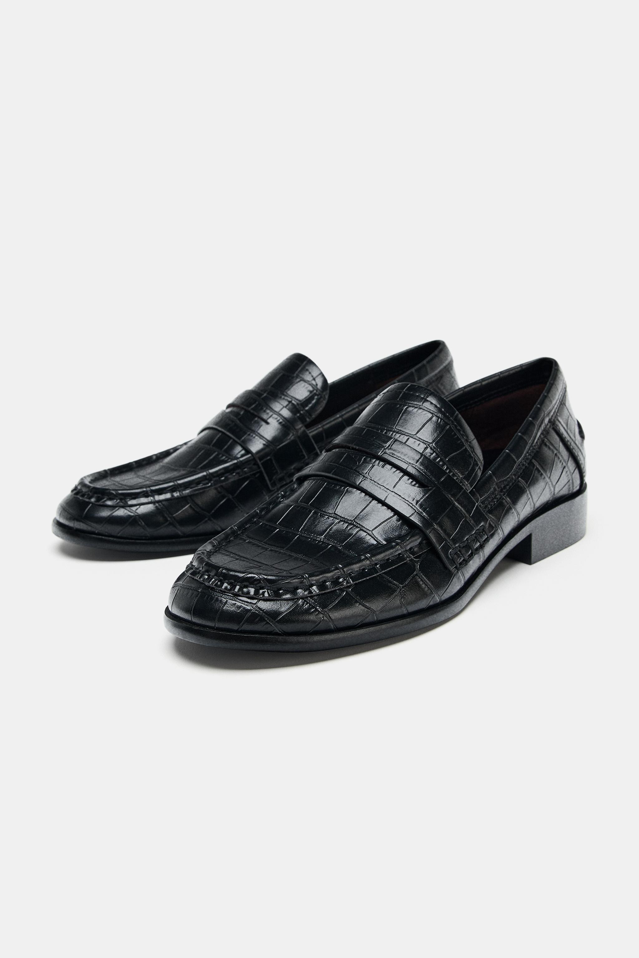 EMBOSSED PENNY LOAFERS | Zara US