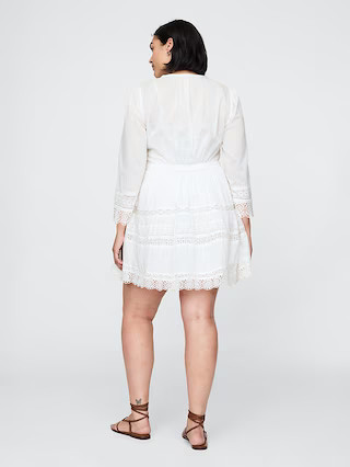 Lace-Trim Mini Dress | Gap (US)