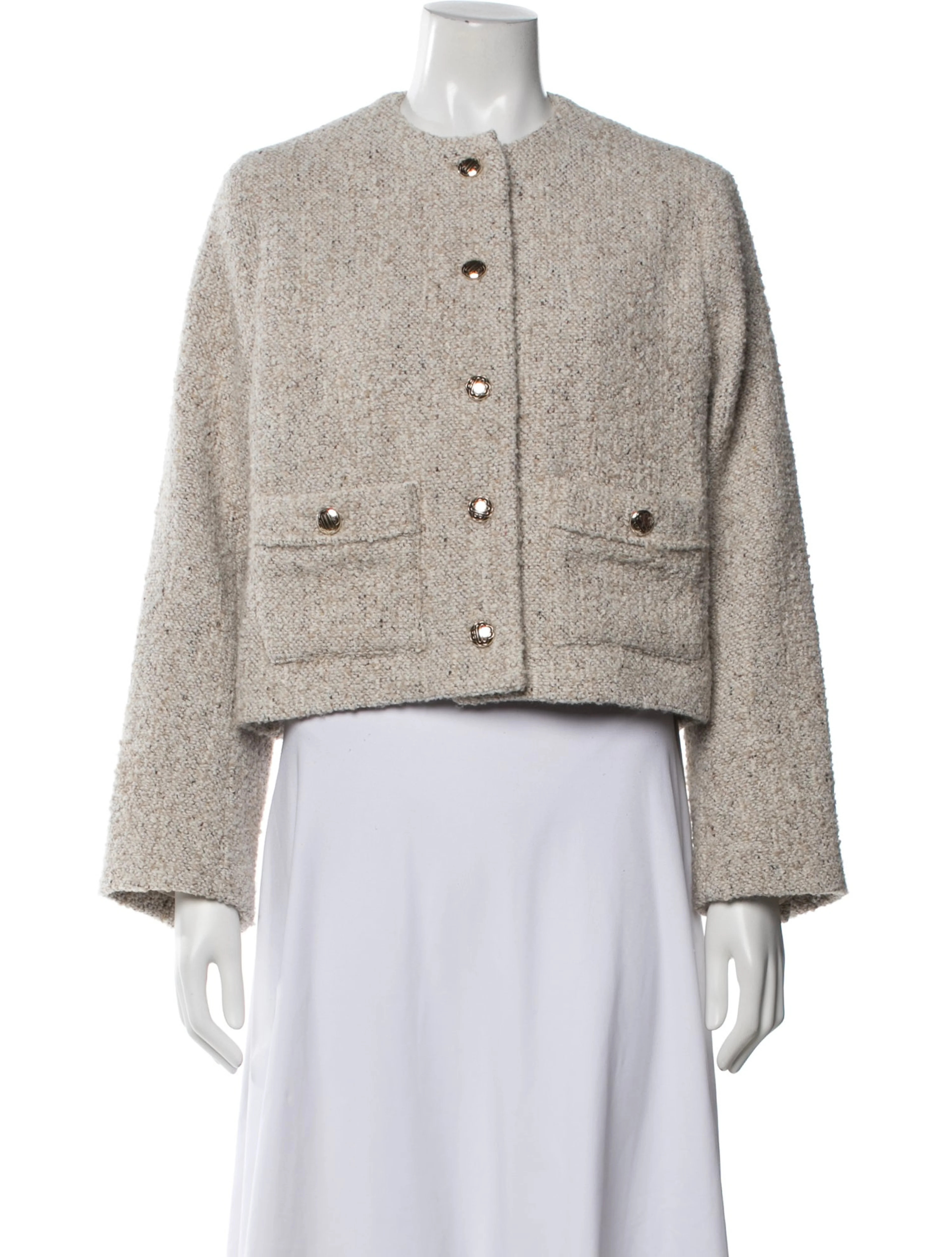 Wool Tweed Pattern Jacket | The RealReal