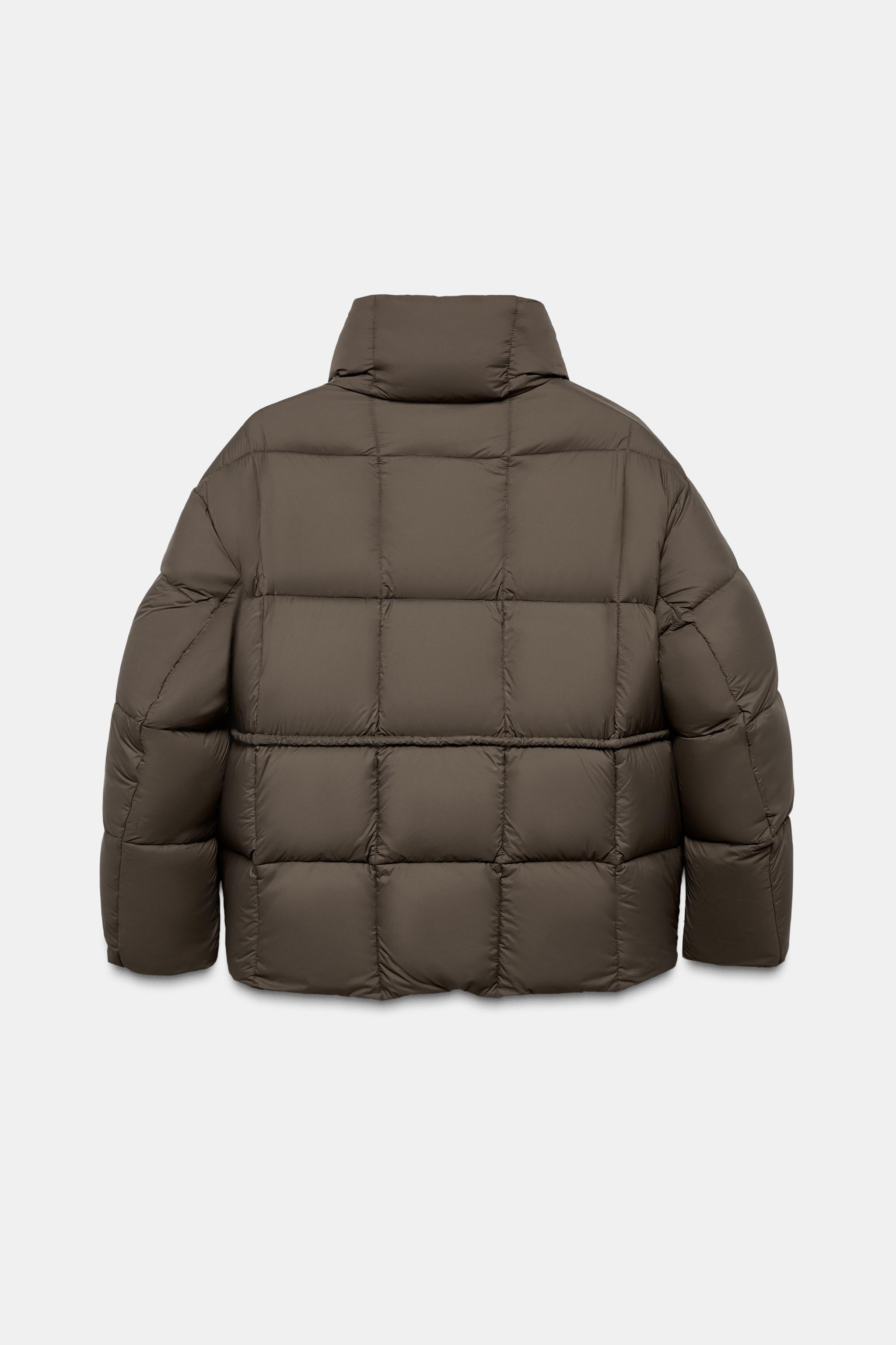 SHORT PUFFER JACKET WITH BELT ZW COLLECTION | Zara UK