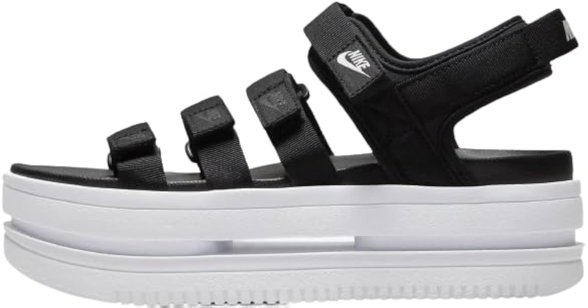 Nike Women's Icon Classic Sandal NA Black/White-White (DH0224 001) - 8 | Amazon (US)