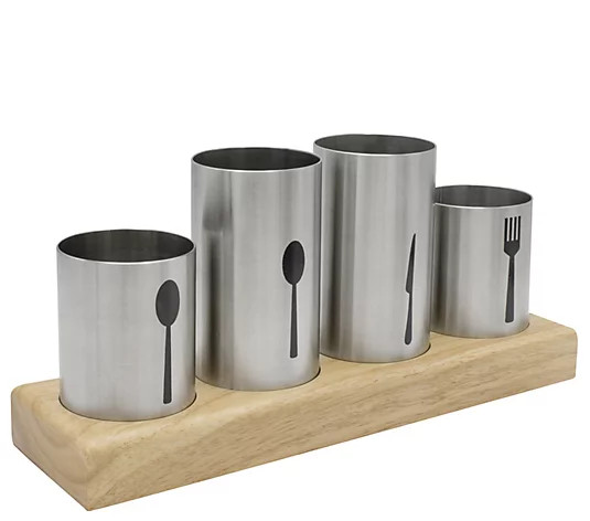 Sorbus Flatware Caddy with Base - QVC.com | QVC