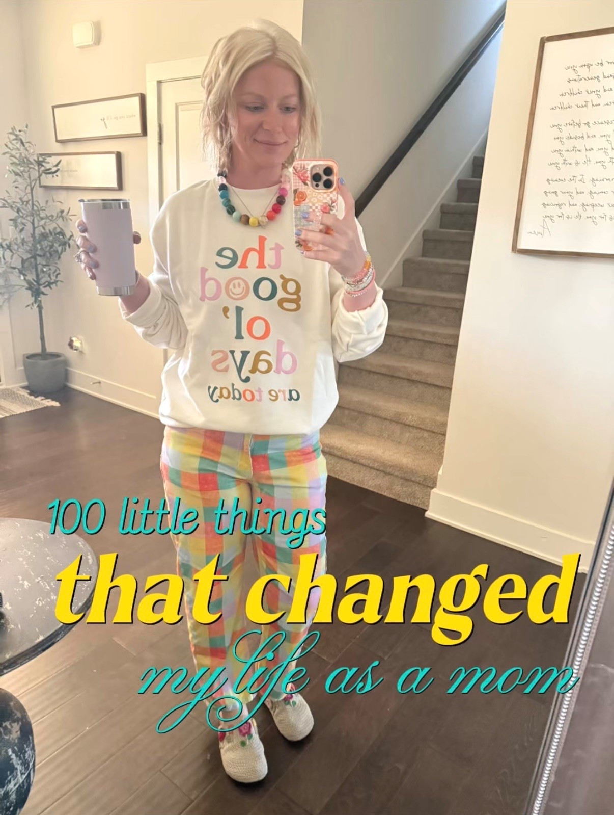4/100: 100 little things that changed my life as a mom - wearing colorful clothes.

It sounds simple, but getting dressed in bright colors and fun patterns genuinely boosts my mood.

Motherhood can feel like a blur of to-do lists, laundry, and schedules. A colorful shirt, patterned pants, or fun jewelry won’t solve everything - but it can add a little joy to an ordinary day.

#LTKootd #LTKmomlife #LTKgrwm