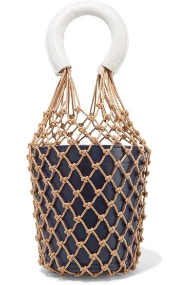 Moreau leather and macramé bucket bag | NET-A-PORTER (UK & EU)