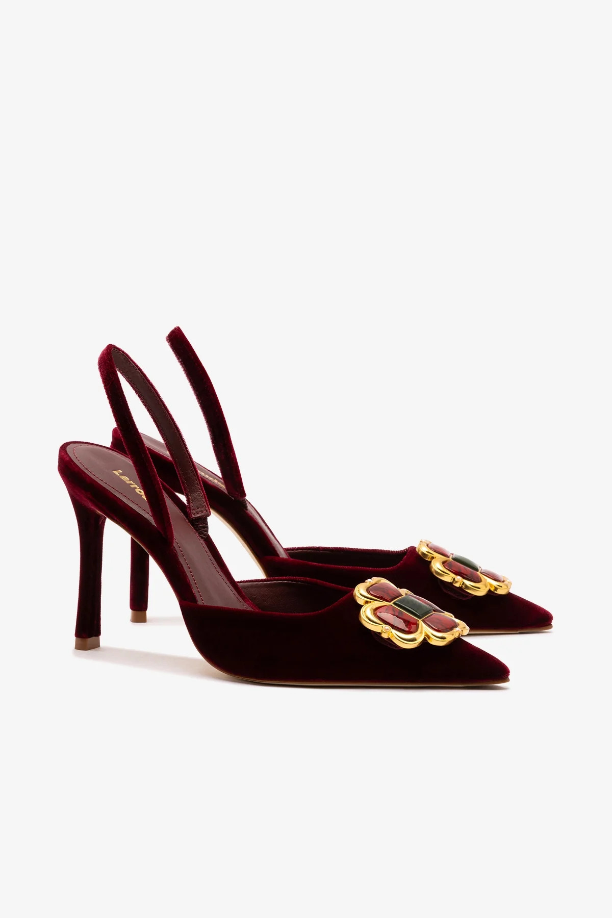 Chrissy Pump In Wine Velvet | Larroude