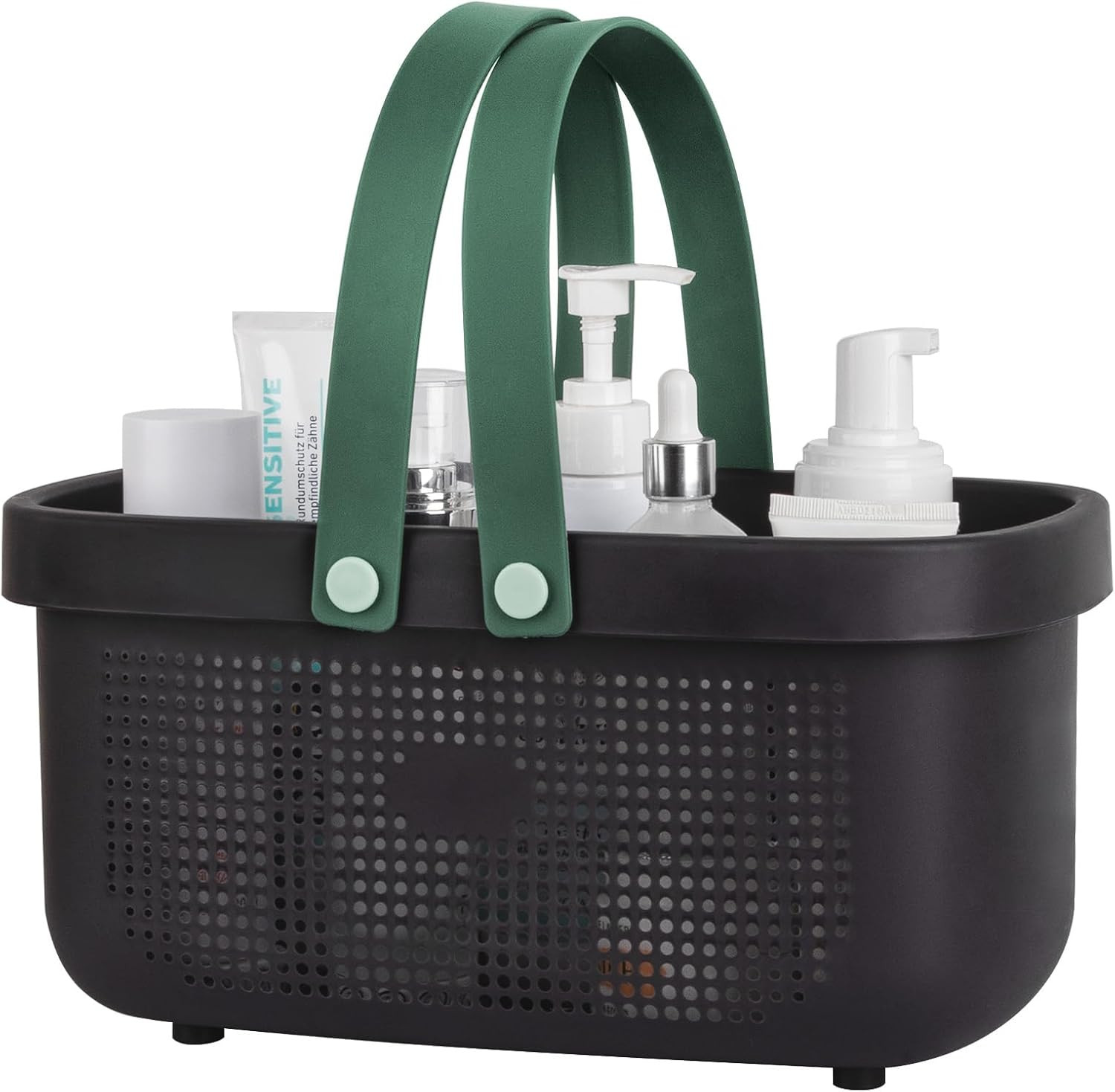 Plastic Storage Basket with Handle Portable Shower Caddy Tote Organizer Basket Bin for Bathroom K... | Amazon (US)