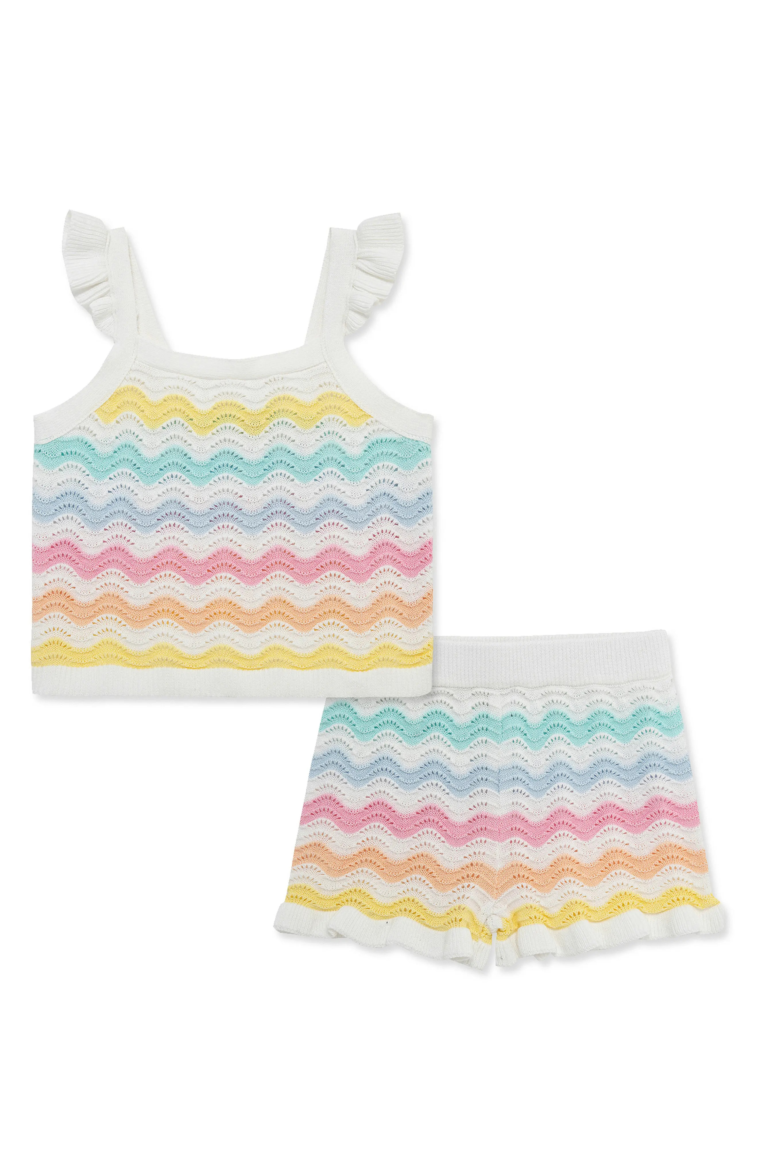 Little Me Wavy Pointelle Knit Tank & Shorts Set (Women) | Nordstrom | Nordstrom