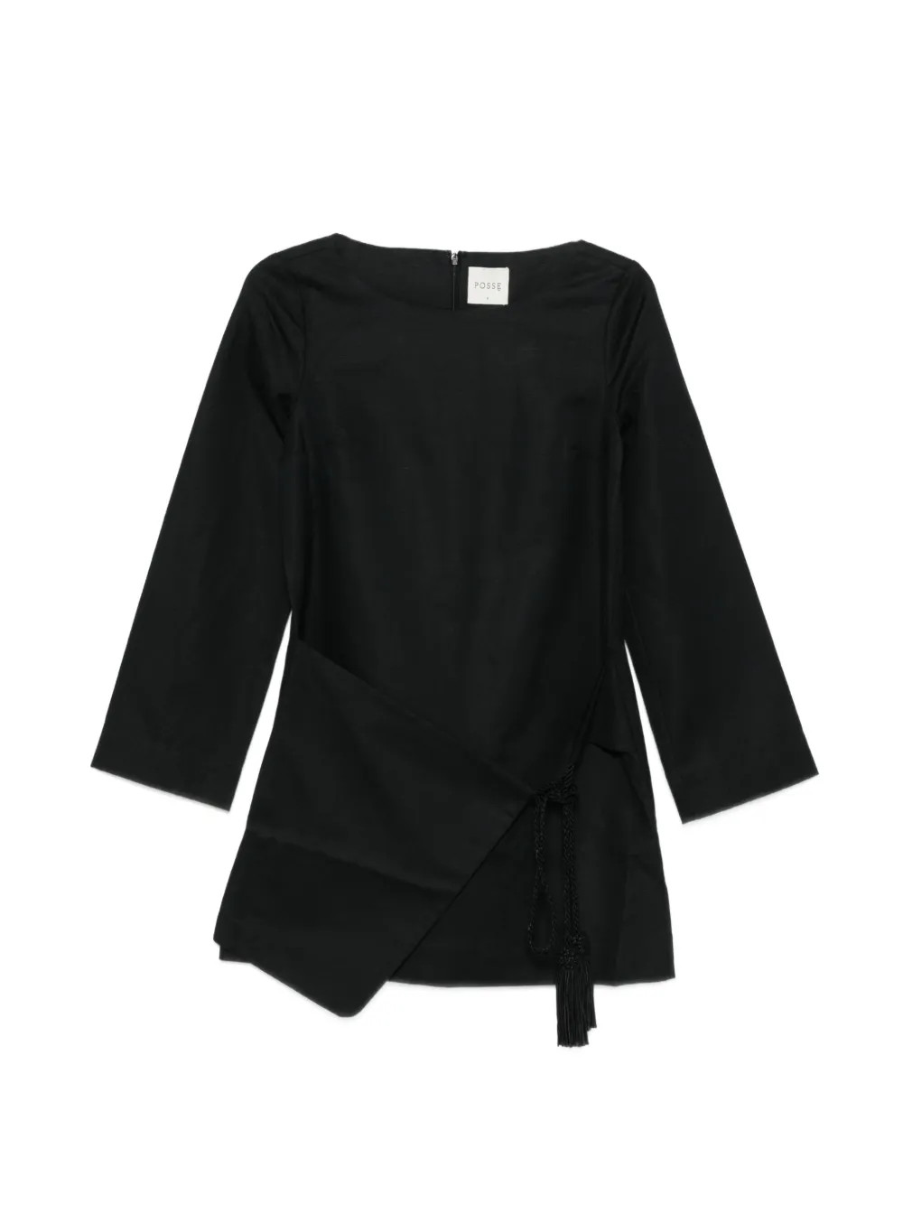 Posse Yvette wrap mini dress - Black | Farfetch Global