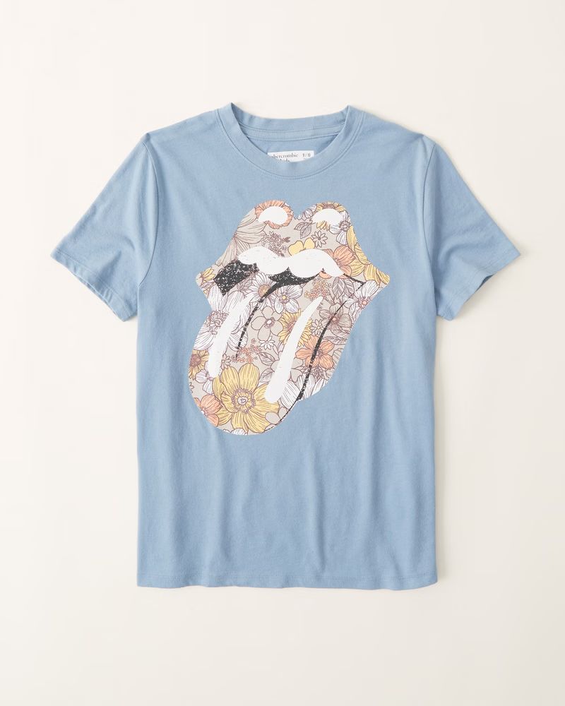 girls oversized woodstock graphic tee | girls clearance | Abercrombie.com | Abercrombie & Fitch (US)
