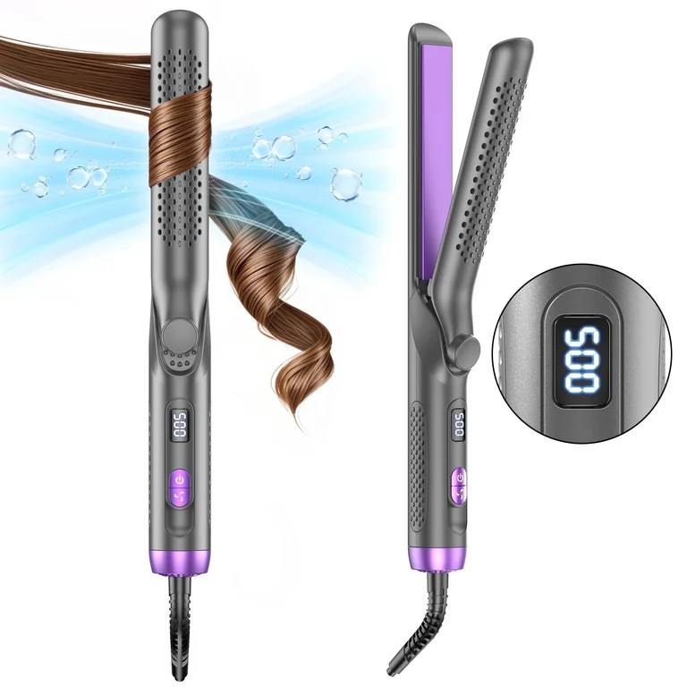 NEXPURE Airflow Styler Curling Iron, Flat Iron Hair Straightener and Curler 2 in 1, Ionic Curling... | Walmart (US)