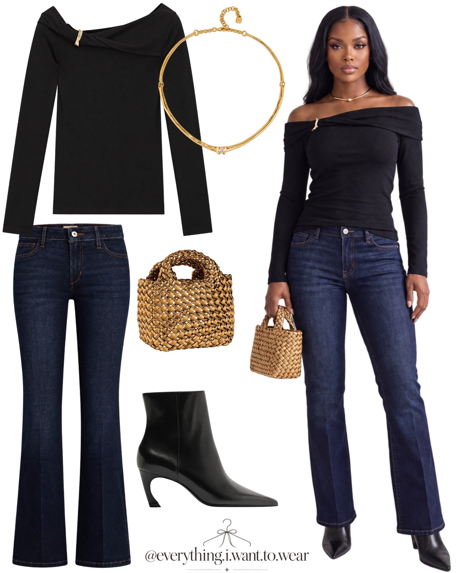 A simple and chic look for date night.