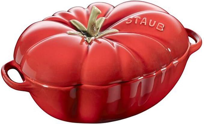 STAUB Ceramics Dutch Oven 16-oz Petite Tomato Cocotte, Cherry | Amazon (US)