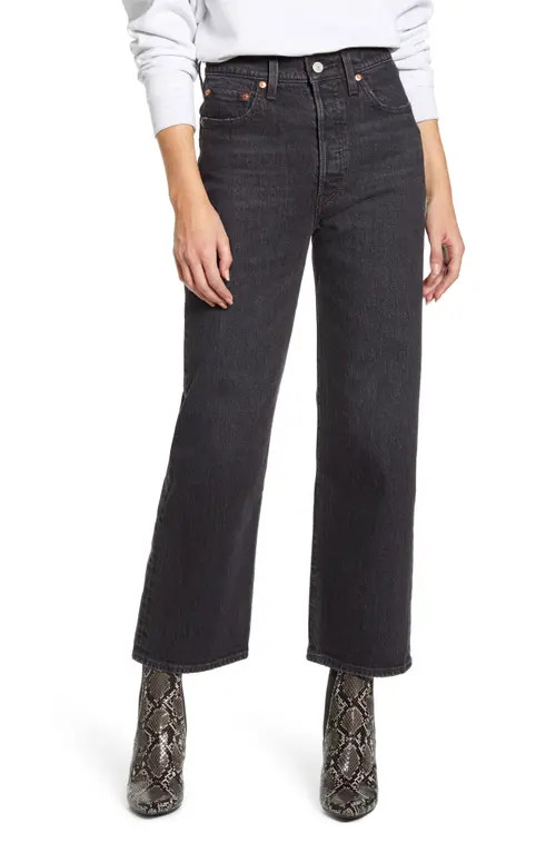 levi's Ribcage High Waist Ankle Straight Leg Jeans in Feelin Cagey at Nordstrom, Size 30 X 27 | Nordstrom