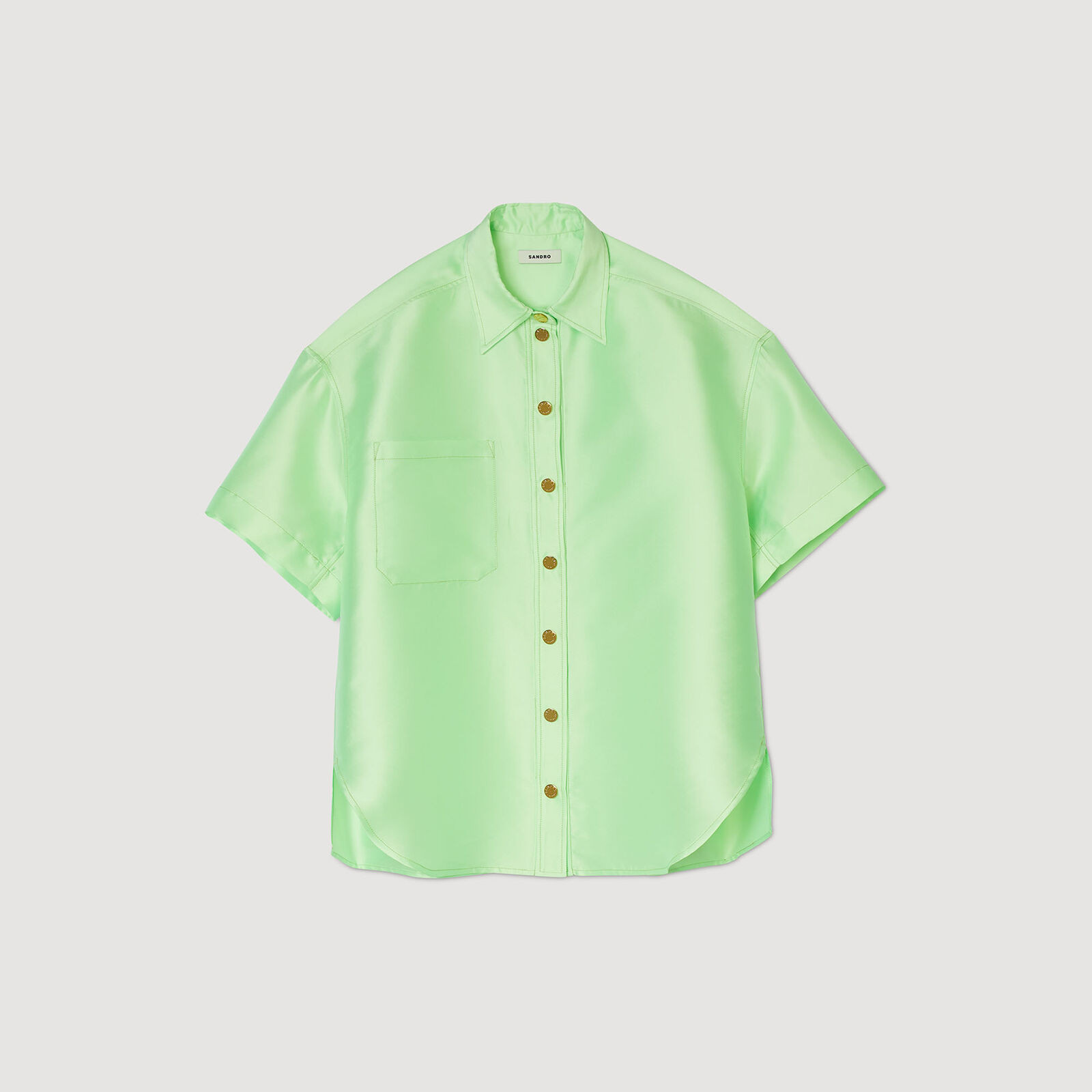 Oversized satin shirt | Sandro US | Sandro-Paris US