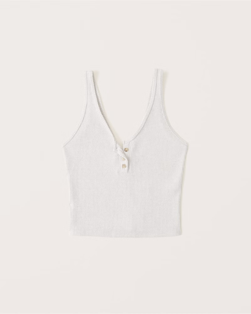 Women's Waffle Henley Cami | Women's Intimates & Sleepwear | Abercrombie.com | Abercrombie & Fitch (US)