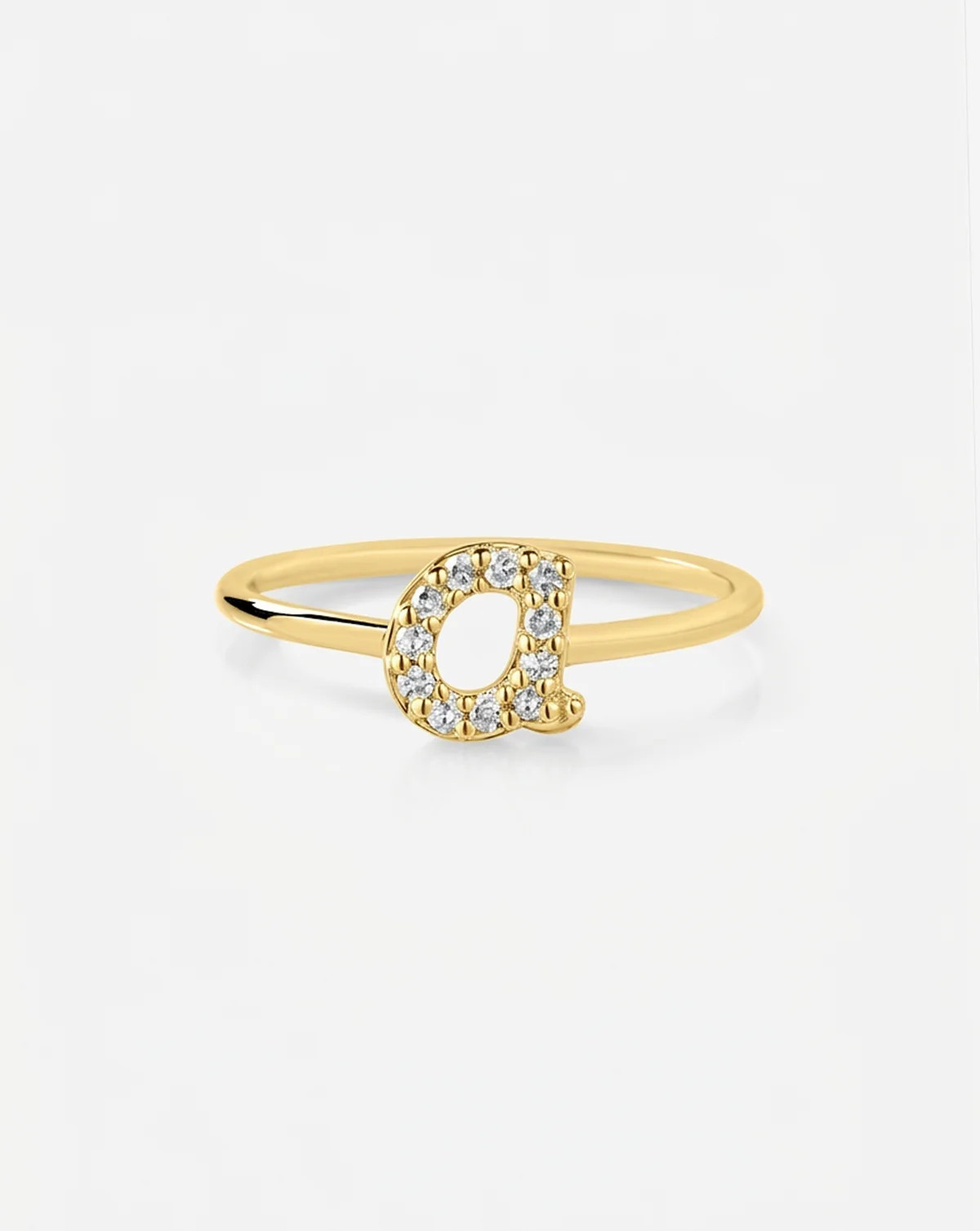 Mini Initial Pav\u00e9 Ring | Ring Concierge